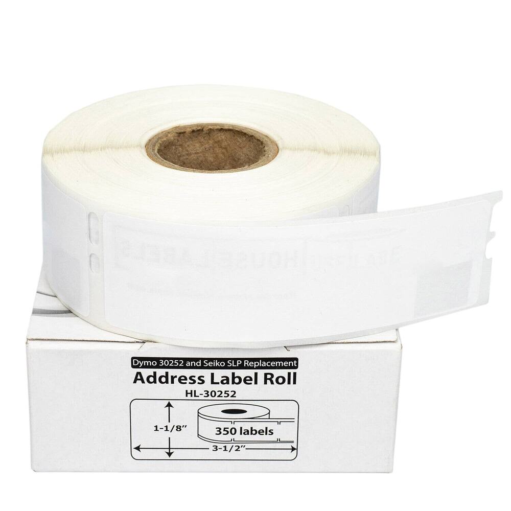 DYMO LW 30252 Direct‎ Thermal Address Labels 1-1/8" x 3-1/2" Roll of 350